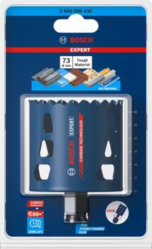 Karbīda caurumzāģis Tough Material 73mm, Urbjmašīnām/skrūvgriežiem, triecienurbjmašīnām/triecienskrūvgriežiem EXPERT MULTI MATERIAL PC PLUS CAURUMZĀĢIS, 2608900435, BOSCH (2608900435)