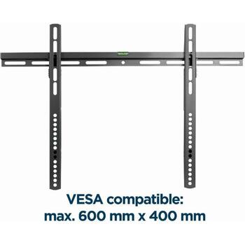 Gembird sienas stiprinājums WM-70F-02, atbalsta 37-70'' televizorus, VESA 200 x 200 līdz 600 x 400 mm, maksimālā slodze 40 kg (WM-70F-02)