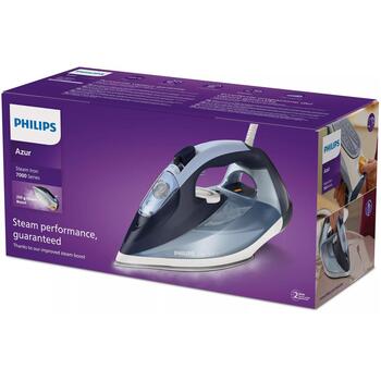 Philips Tvaika gludeklis DST7020/20, 2800 W, 300 ml, 50 g/min, 250 g/min, zils (DST7020/20)