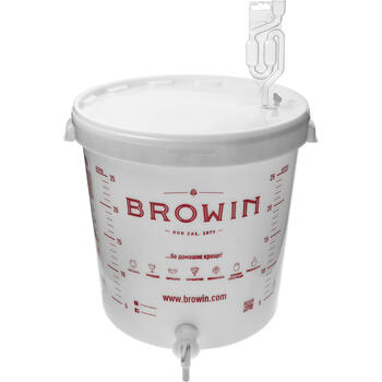 Browin Fermentācijas tvertne 30 L, 340450, 30 L, polipropilēns bez BPA, ar krānu, ar gaisa slēgvārstu (340450)