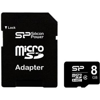Silicon Power карта памяти MicroSDHC, SP008GBSTH010V10SP, 8 ГБ, 3.6 В, 2.7 В, 3.3 В, 2.8 В, 1 шт, Class 10, RoHS, ECC (SP008GBSTH010V10SP)