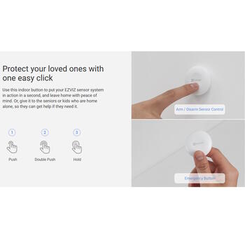 EZVIZ T3C умная кнопка CS-T3C, 40.6x12.3mm, 68g, Zigbee 3.0, Apple HomeKit, белый (CS-T3C)