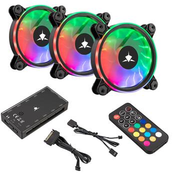 White Shark Охладитель NEBULA-2-B, 120x120x25mm, RGB, 12V, 2000mW, 25dB, 31CFM, Гидравлический, 1100±10%, 5-12V, 270-720±10mA (NEBULA-2-B)