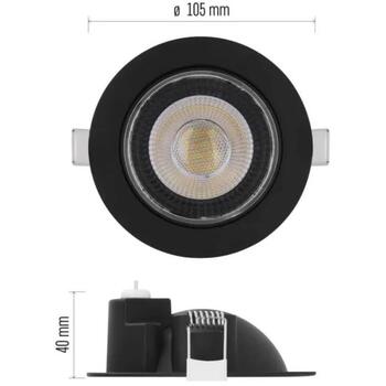 Emos LED прожектор GERI ZV1161, 6,5 Вт, 700 лм, IP20, 220–240 В, 30 000 ч, 36°, 2 700/4 000/6 500 K, алюминий, микропризма (ZV1161)
