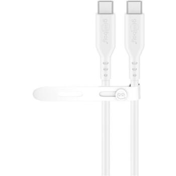 Goobay USB-C Силиконовый кабель 77743, 1.5м, 60W PD, 480 Мбит/с, белый (77743)