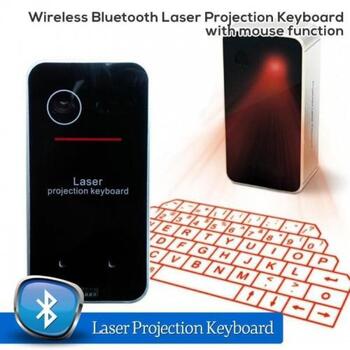 Doy Лазерная проекционная клавиатура T-MLX53943, Bluetooth, USB, 5200mAh, белый (T-MLX53943)
