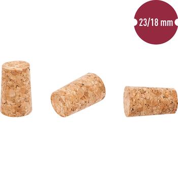 Browin 652301 dabīgais aglomerētais korķis, konisks, 23mm, 40mm, 10gab. (652301)