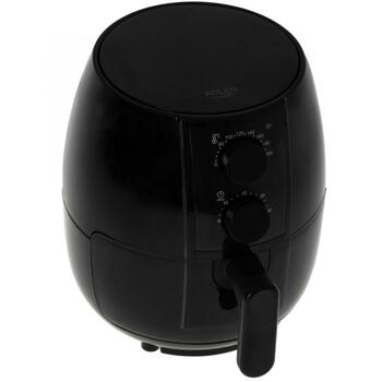 Adler karstā gaisa friteris AD 6312, 1600 W, 2.5 L, konvekcija, melns, automātiskā izslēgšanās, noņemams konteiners (AD 6312)