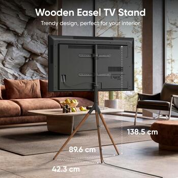 Onkron televizora statīvs TS1220-B, 32-65'', 35 kg, VESA 100x100-400x400 mm, augstuma regulēšana 700-1200 mm, 360° pagrieziens (TS1220-B)