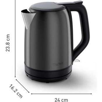Tefal Чайник KO5S08E0, 2400 W, 1.7 L, Нержавеющая сталь, 360° поворотная база, Серый (KO5S08E0)