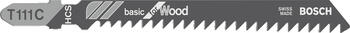 3 figūrzāģa asmeņi T 111 C, Figūrzāģiem FIGŪRZĀĢA ASMENS T 111 C BASIC FOR WOOD, 2608630808, BOSCH (2608630808)