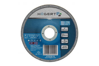 Hogert HT6D616 отрезной диск, 125мм, 0.8мм, корунд, 80м/с, 12250об/мин, 22.2мм (HT6D616)