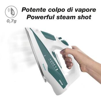 Beper Gludeklis P204FER005, 2200 W, 300 ml, 25–27 g/min, tērauda zole, vertikāls tvaiks, ūdens izsmidzināšana (P204FER005)