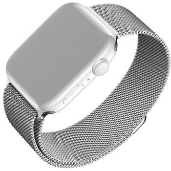 Fixed pulksteņa siksniņa FIXMEST-436-SL, sudraba, nerūsējošais tērauds, Milānas cilpa, magnētiskā aizdare, Apple Watch 38/40/41mm (FIXMEST-436-SL)