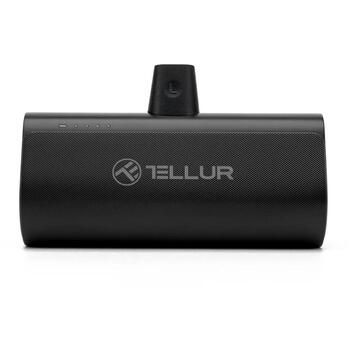 Tellur PD203 Power Bank akumulators TLL158421, 5000mAh, 18.5Wh, Type-C 5V/2A, 9V/2A, Lightning 5V-3A, LED indikators, ātrā uzlāde (TLL158421)