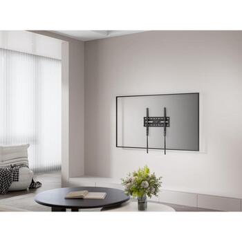 Gembird WM-75F-02 televizora sienas stiprinājums, 32”-75”, melns, 445mm, 155mm, 75kg, 1 displejs (WM-75F-02)