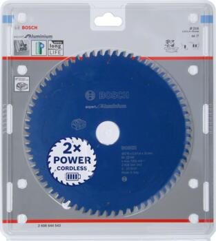 Expert for Aluminium 216x30x2/1.4x66T, Paneļzāģiem EXPERT FOR ALUMINIUM BEZVADU ZĀĢIEM PAREDZĒTI RIPZĀĢA ASMENS, 2608644543, BOSCH (2608644543)