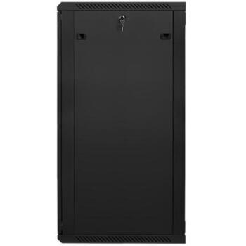 Lanberg настенный шкаф 19'' 27U WF01-6627-10B, 600x600mm, 60kg, IP20, стеклянная дверь, 2 вентиляционных отверстия (WF01-6627-10B)