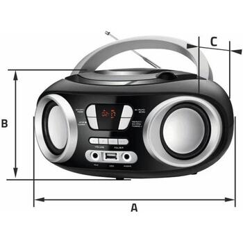 Manta Bluetooth колонка MM9310BT, 220-240V, 50-60Hz, 6W, Bluetooth 5.1, FM радио, MP3 воспроизведение, USB, AUX-in (MM9310BT)