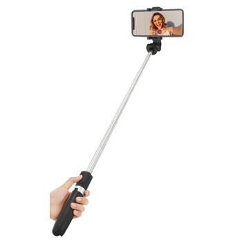 Media-Tech Селфи штатив 2в1 MT5542, 55-85mm, 186mm, 680mm, Bluetooth пульт, нержавеющая сталь (MT5542)