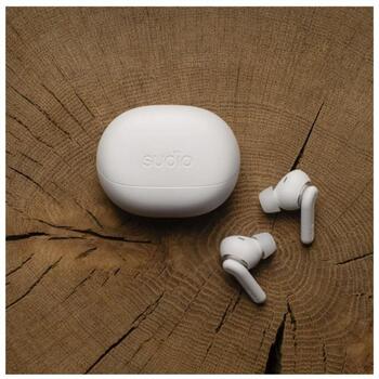 Sudio Наушники E4 Pro E4PROWHT, 24 ohm, 10 mm, 90 dB, Bluetooth 6.0, 6 ч, 15 м, шумоподавление, микрофон, USB Type-C (E4PROWHT)