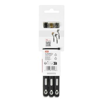 Kreator stiepļu suka KRTH50101, 3 gab, 25 rindas, 10 mm, nerūsējošais tērauds, varš, neilons, pretestības rokturis (KRTH50101)