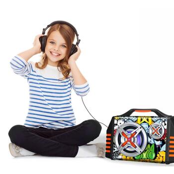 Manta Караоке колонка SPK1005PRO, 50W, 8ч, Bluetooth, FM радио, микрофон, MicroSD, AUX, DC 9V/12V (SPK1005PRO)