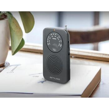 Muse портативный радиоприемник M-01RS, 2 диапазона FM/MW, аналоговый тюнер, встроенный динамик, разъем для наушников (M-01RS)