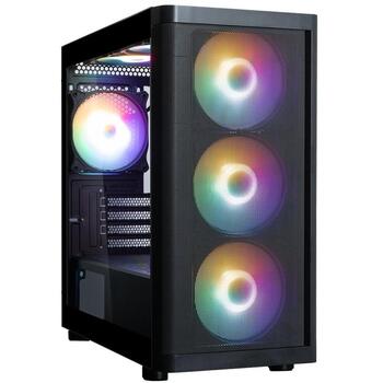 Zalman M4 SE корпус, mATX Mini-Tower, 6x120mm FRGB вентиляторы, черный (M4 SE BLACK)