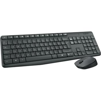 Logitech Tastatūra bezvadu komplekts MK235, 100 taustiņi, 10 m bezvadu attālums, 12 ātrās taustiņi, peles 70.5 g (920-007931)