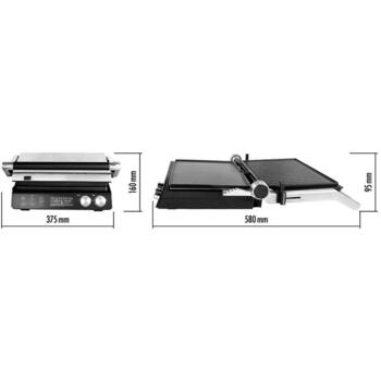 Gastroback Gourmet BBQ Advanced Smart 42423, 2400W, 6 в 1 устройство, 5 автоматических программ, LCD, компактное хранение (42423)
