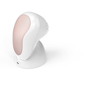 Homedics FAC-600-EU Compact Cleansing Brush, 3 насадки, IPX7, 3 ч зарядка, пульсация, розовое золото/белый (FAC-600-EU)