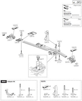 ProRide 598 rezerves siksnas gumija, modelis 1500052670, kods 69-52670, THULE (69-52670)