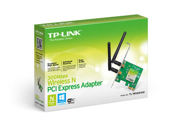 300Mbps беспроводной N PCI Express адаптер, TP-Link, TL-WN881ND, 2.4GHz, 802.11n, 2dBi антенна (TL-WN881ND)