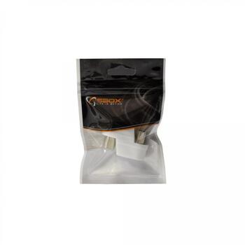 Sbox Коакциальный разъем KON.RF-F+M/R, 75ом, 9,5мм, белый, брутто вес 0,014кг (KON.RF-F+M/R)