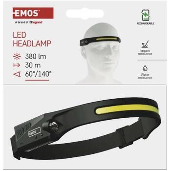 Emos аккумуляторный налобный фонарь P3541, 380 лм, 30 м, Li-Pol, 1200 мАч, 4 режима, водо- и ударопрочный (P3541)