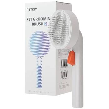 Petkit щетка для собак и кошек Grooming 2, 19x8.5x6.2cm, белая, универсальная, металлические иглы (PK414)