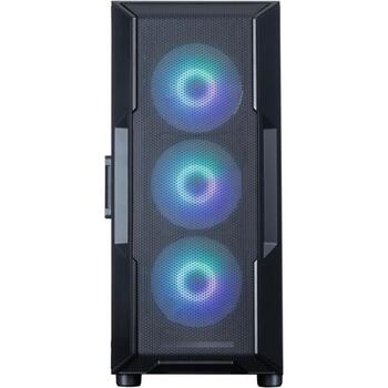 Zalman I3 NEO ARGB V2 BLACK, ATX Midi Tower korpuss, 4x120mm ARGB ventilatori, melns (I3 NEO ARGB V2 BLACK)