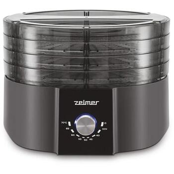 Zelmer Сушилка для продуктов ZFD1004 72505902P, 520W, 4 поддона, 32см, 40-70°C, вентилятор, защита от перегрева (72505902P)