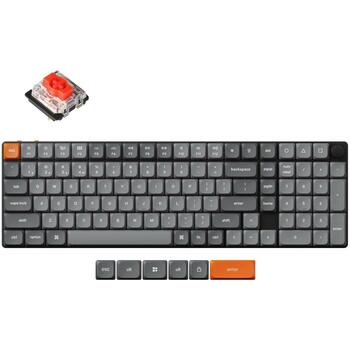Keychron klaviatūra K17M-H1, 2.4 GHz, Bluetooth 5.1, RGB LED apgaismojums, 104 taustiņi, PBT taustiņi, 1000 Hz, 75% forma (K17M-H1)