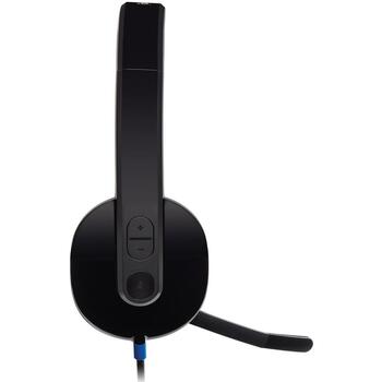 Logitech наушники 981-000480, 20 Ω, 20 - 20000 Гц, 1.8 м кабель, черный, микрофон с шумоподавлением (981-000480)
