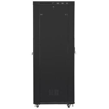Lanberg стоящий серверный шкаф 19 дюймов 47U 800x1000mm, перфорированные LCD двери, FF01-8047-23BL, 1200кг, 4 вертикальные рейки (FF01-8047-23BL)