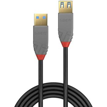 Lindy 36762 USB 3.2 удлинитель 2м, 5Гбит/с, черный, USB 3.2 A мужской - A женский (36762)