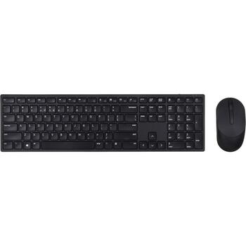 Dell Pro клавиатура и мышь KM5221W 580-AJRC, 2xAAA, 1xAA, 10м, 3 кнопки, 12 горячих клавиш, QWERTY, черный (580-AJRC)