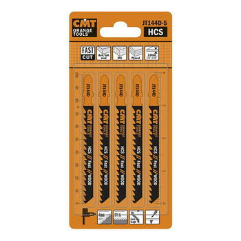 Cmt Figūrzāģa asmens JT144D-5, 5 gab, 75mm, 100mm, 6 TPI, 4mm, HCS, kokam, saplāksnim, OSB (JT144D-5)
