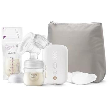 Philips Avent электрический молокоотсос SCF396/31, 8 режимов стимуляции и 16 режимов сцеживания, аккумуляторный, без BPA (SCF396/31)
