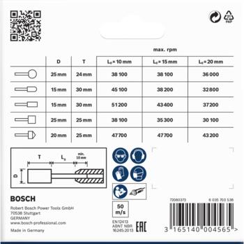 Slīpēšanas uzgaļu komplekts, Taisnajām slīpmašīnām PRO STEEL FIKSĒTO UZGAĻU KOMPLEKTS, 1609200286, BOSCH (1609200286)