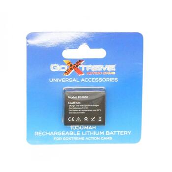 GoXtreme Аккумулятор для камеры 01472, 1050 мАч, 3,7 В, Литий-ионный, Черный, Совместим с Easypix, Упаковка в блистере (01472)