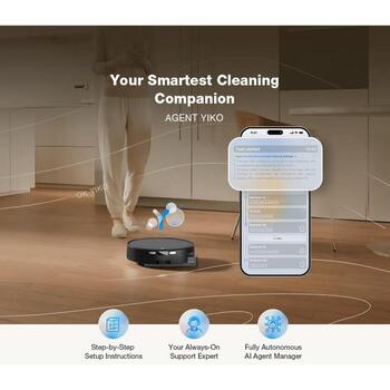 Ecovacs DEEBOT T90 OMNI робот-пылесос, 30000Па, 60дБ, 350мин, 6400мАч, 95мм, ZeroTangle 4.0, AIVI 3D 4.0, самоочистка (DEEBOT T90 OMNI)