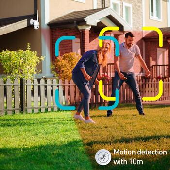 Tellur умная WiFi уличная камера TLL331451, 3MP, Ultra HD, наклон 0°~+120°, панорамирование 0~350°, IP65 (TLL331451)